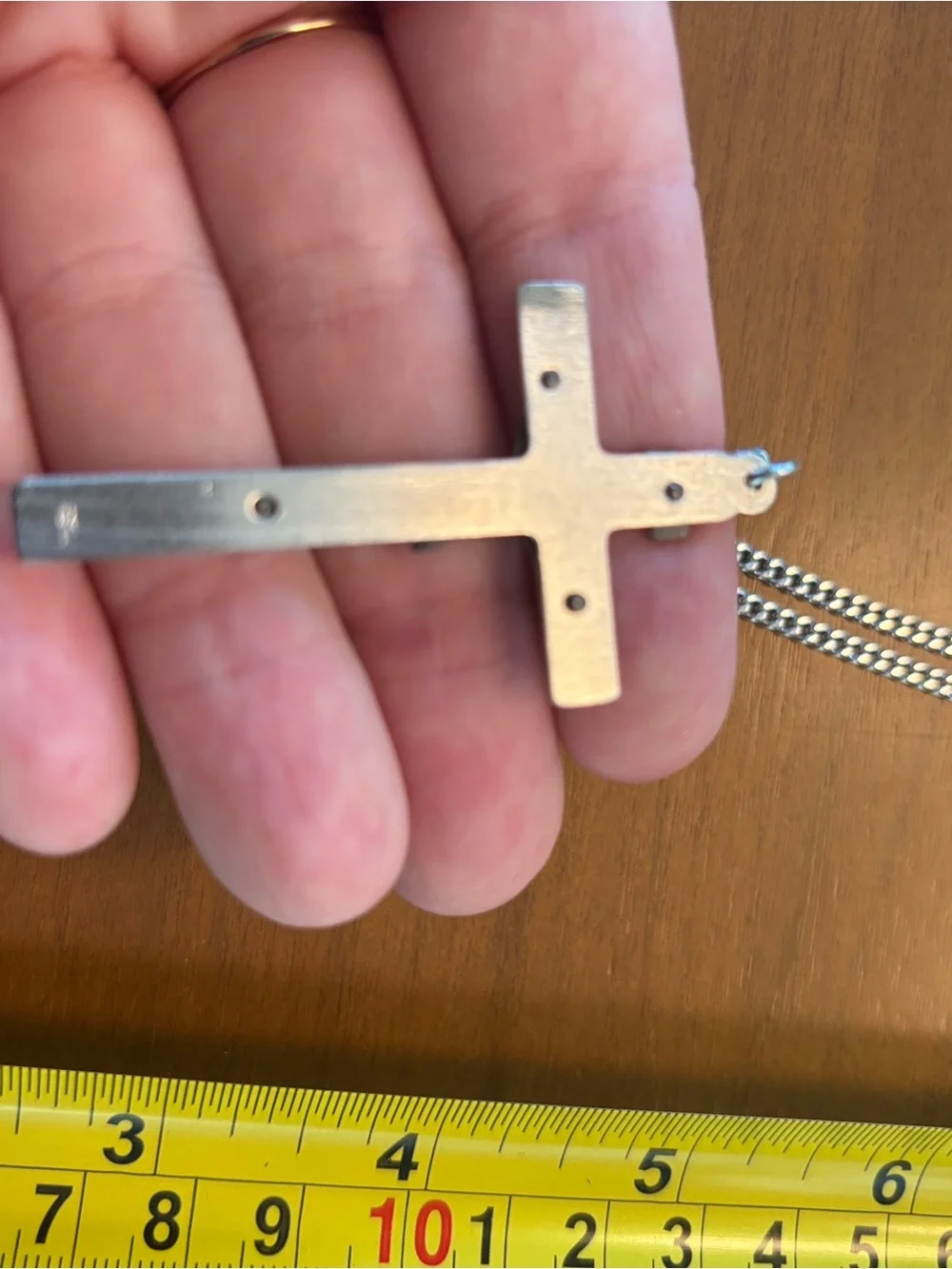 Sterling Silver Cross Pendant Necklace on 24” chain